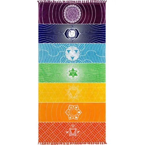 60 in Rainbow Chakra Tapestry
