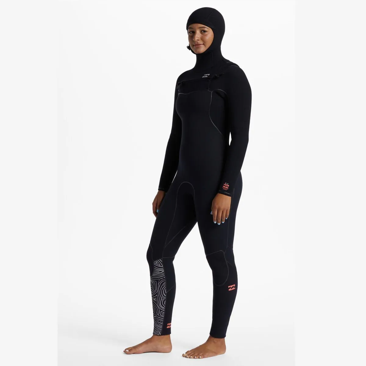 6/5 Women's Billabong Furnace Chest Zip Hooded Wetsuit