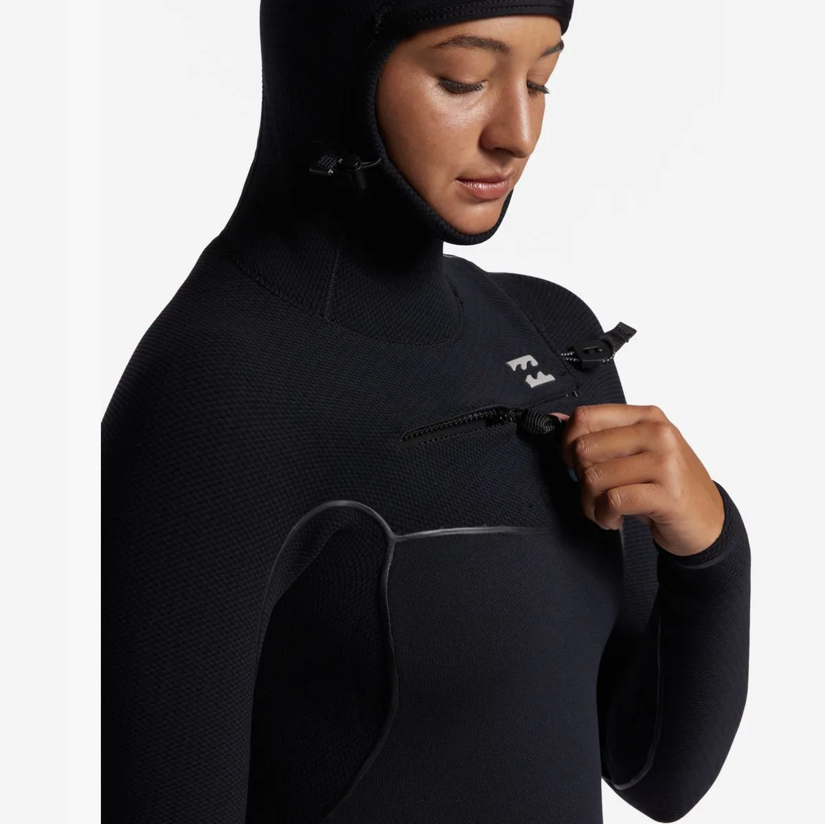 6/5 Women's Billabong Furnace Chest Zip Hooded Wetsuit