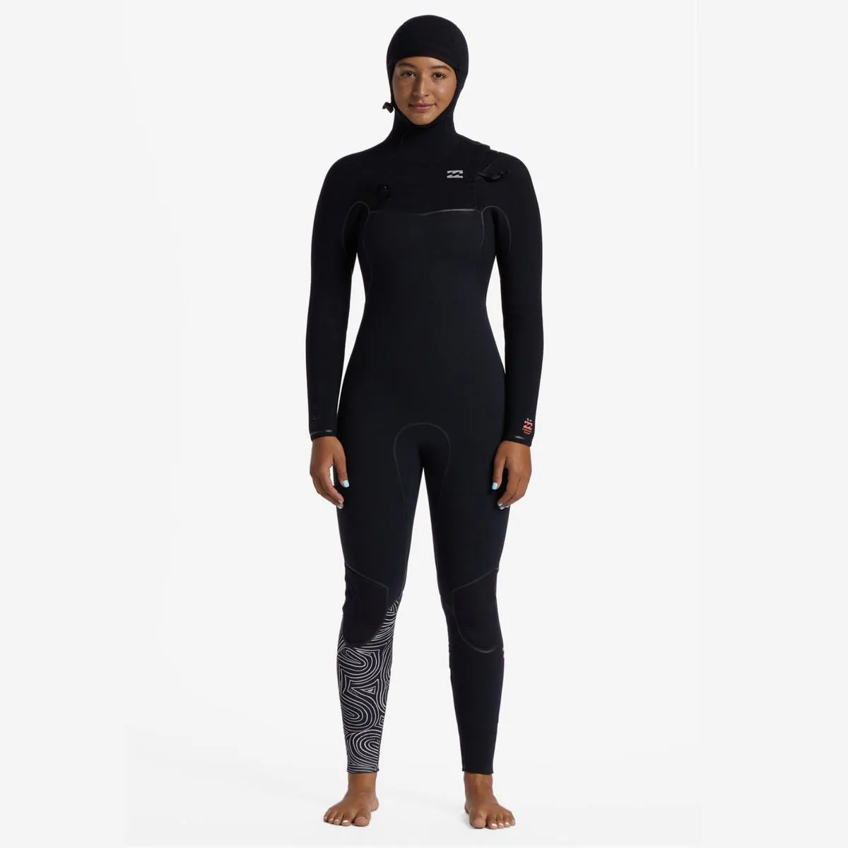 6/5 Women's Billabong Furnace Chest Zip Hooded Wetsuit