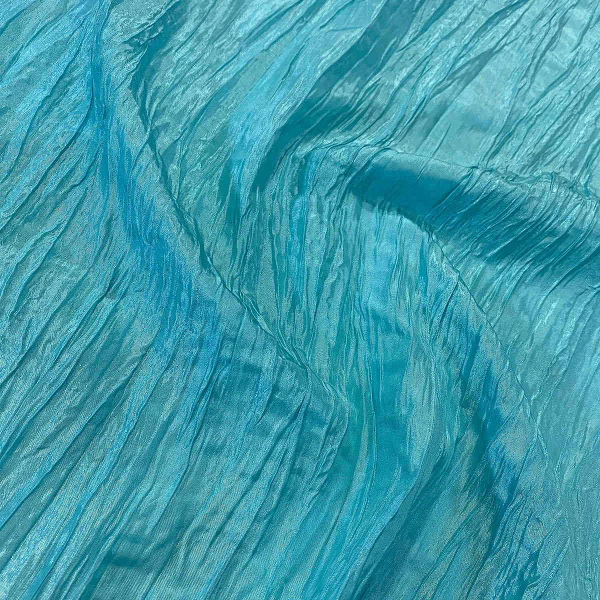Accordion Taffeta Wholesale Fabric in Turquoise 14