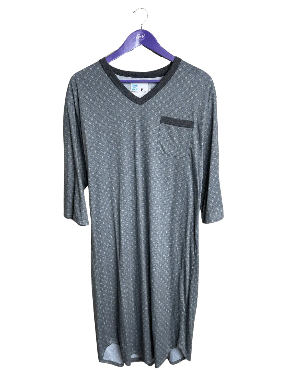 Adaptive Knit V-Neck Nightshirt - Set of 3