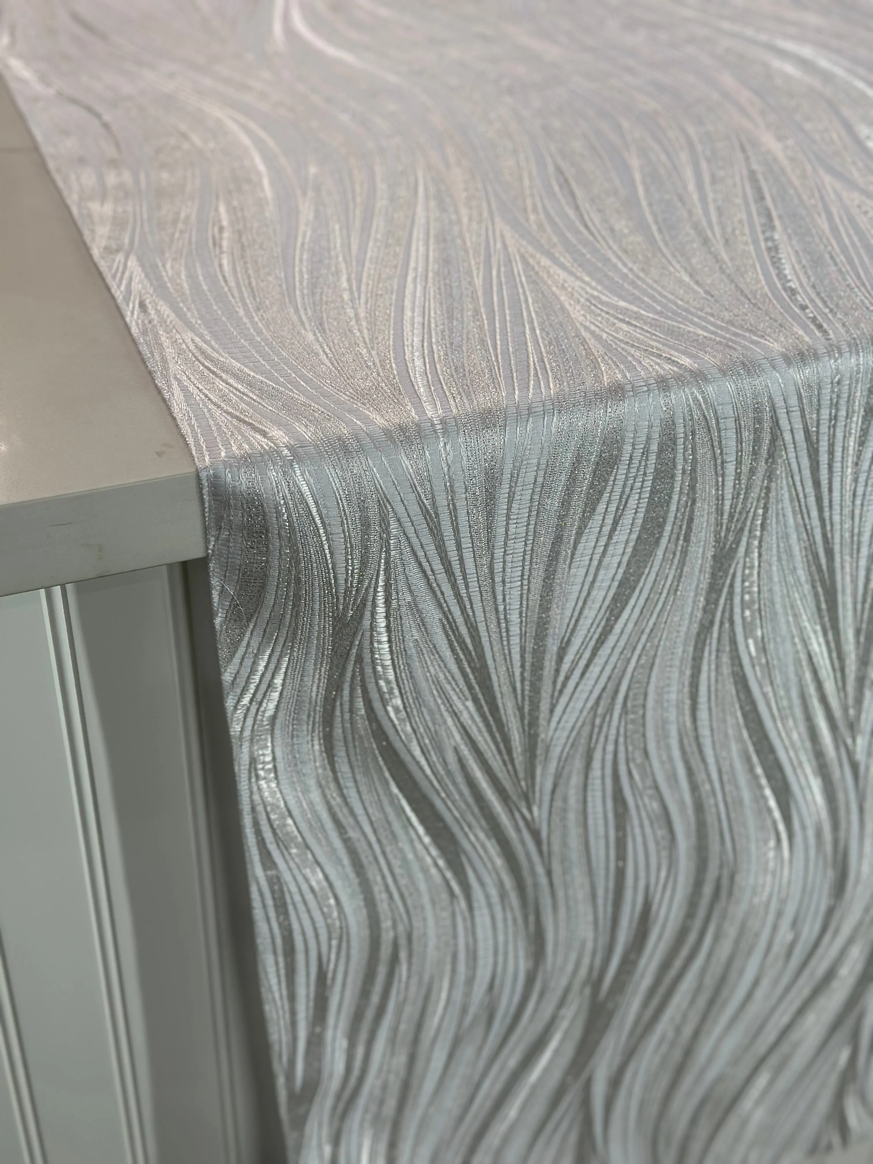 Allure Jacquard Wholesale Fabric in White