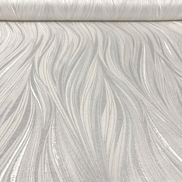 Allure Jacquard Wholesale Fabric in White