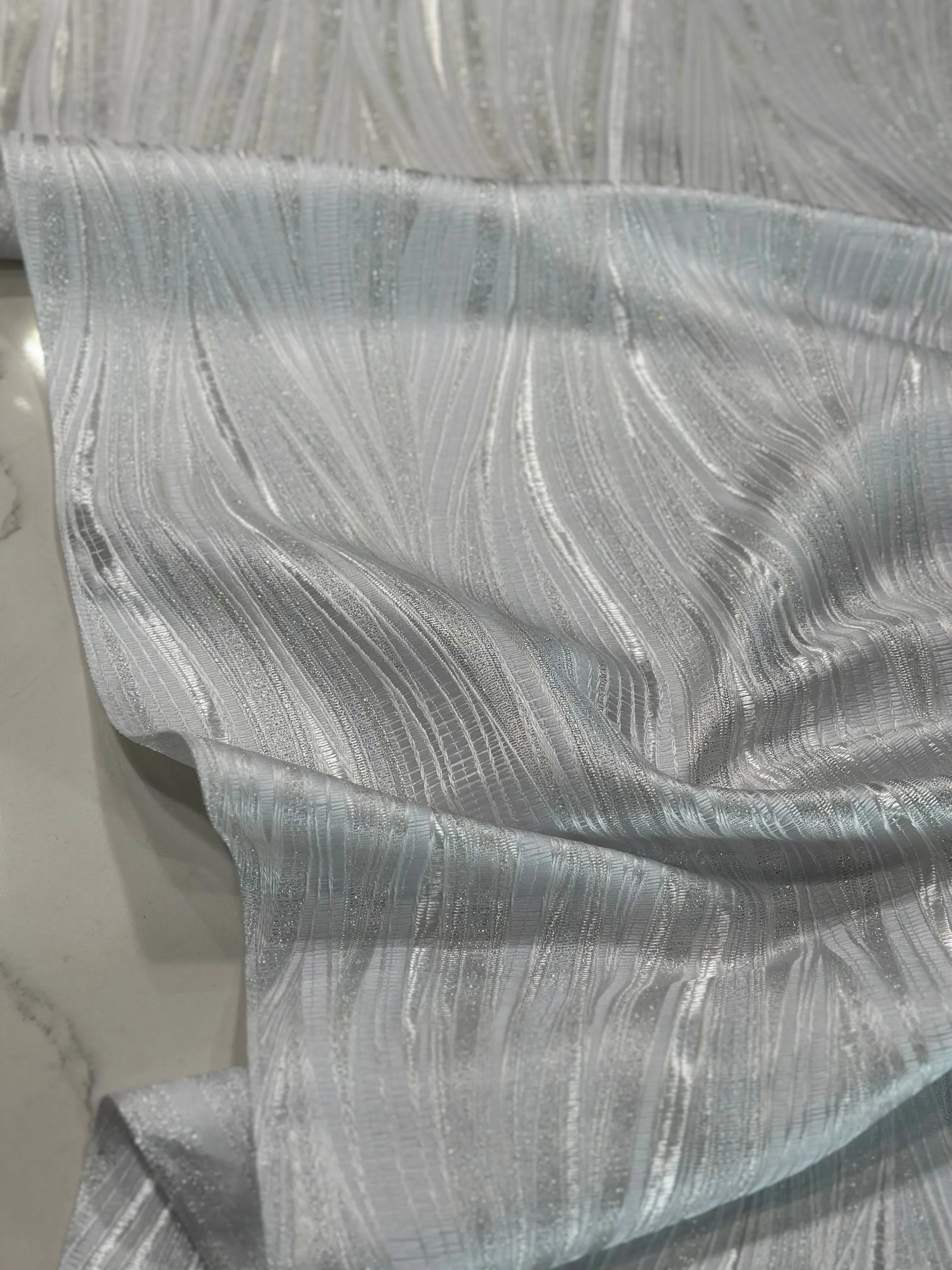 Allure Jacquard Wholesale Fabric in White