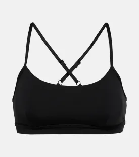 Alo Yoga Airlift Intrigue Jersey Sports Bra, Black