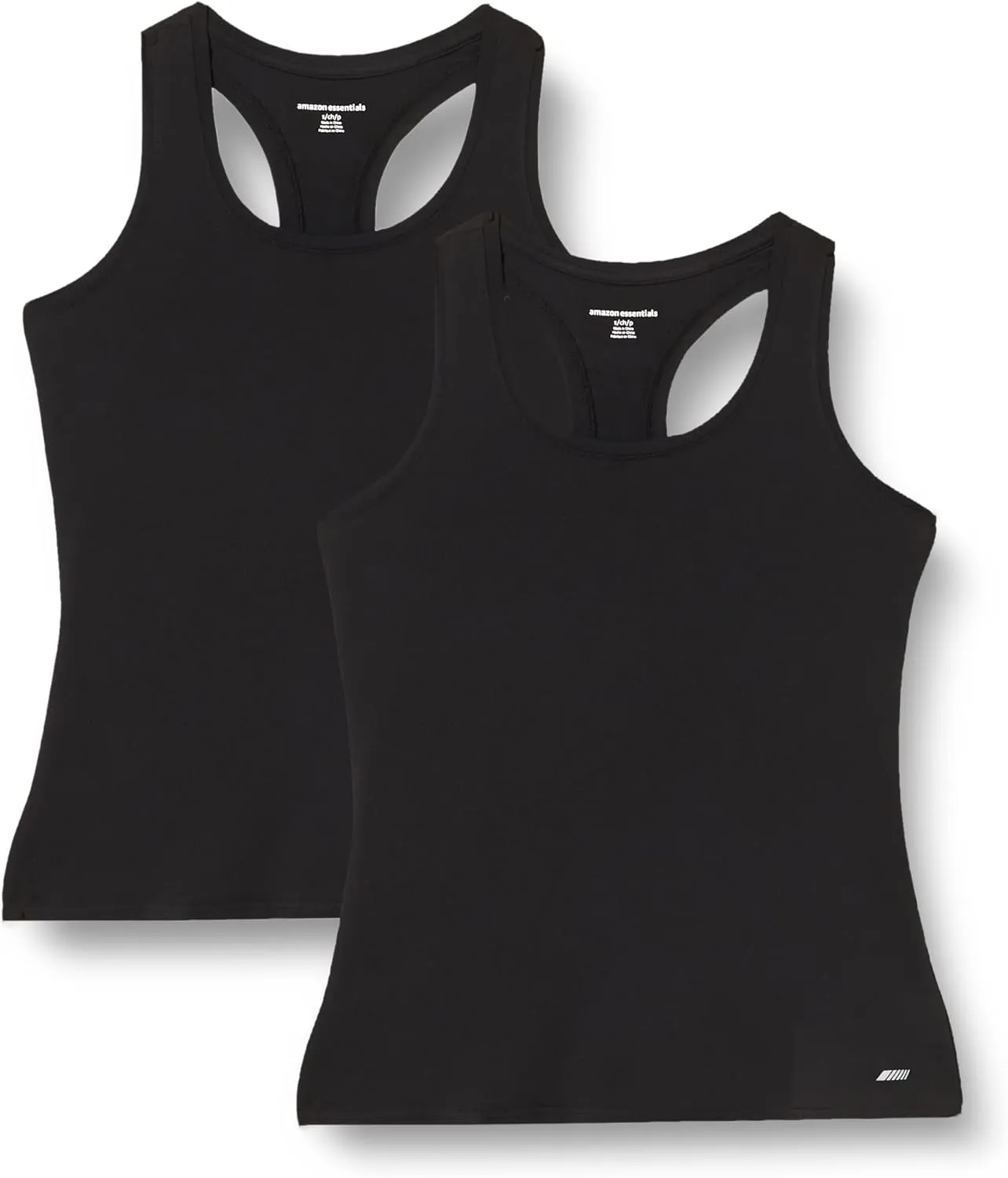 Amazon Essentials Women's Active Quick Dry Tech Stretch Racerback Tank Top (Available in Plus Size), Multipacks