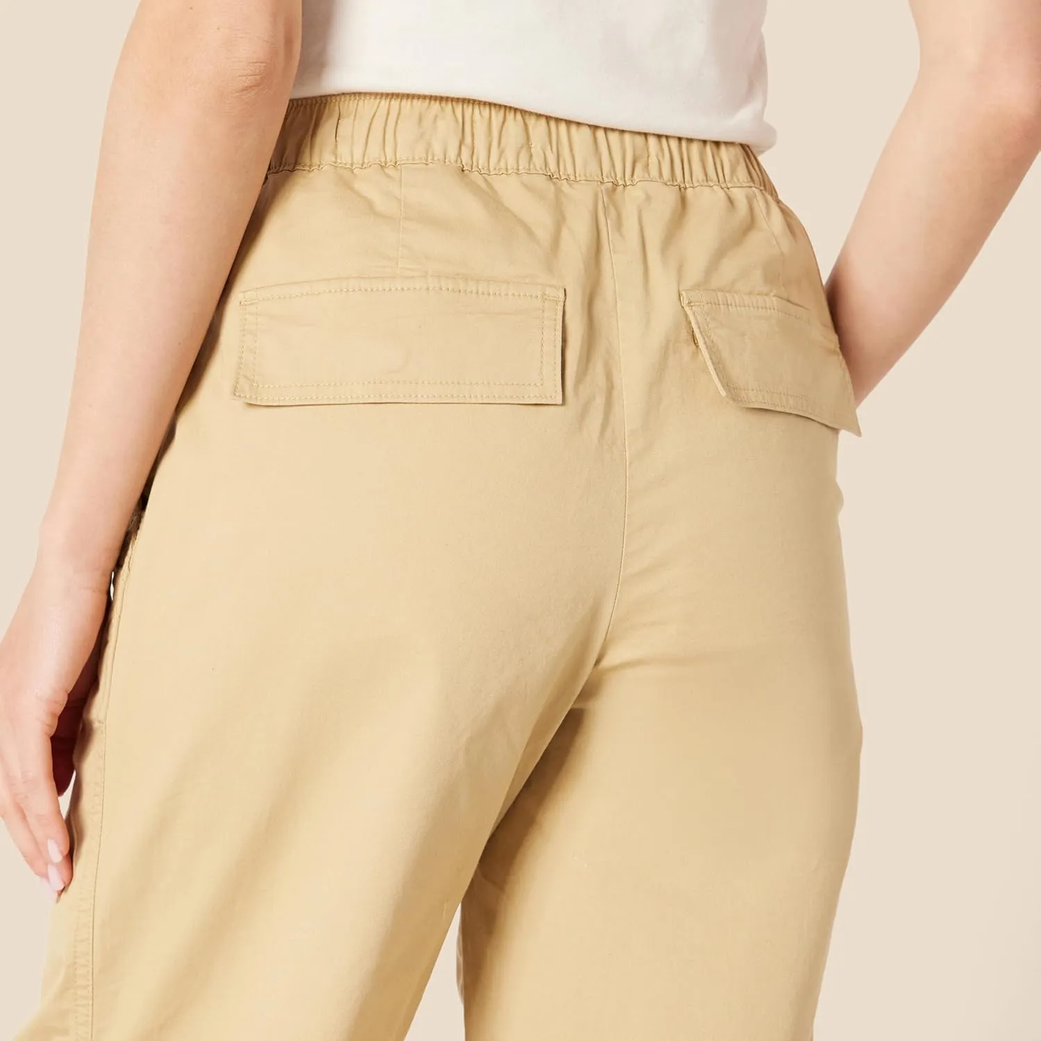 Amazon Essentials Women's Mid-Rise Baggy Loose-Fit Wide-Leg Parachute Pants