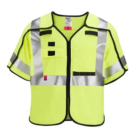 AR/FR Cat. 1 Class 3 Breakaway High Visibility Yellow Safety Vest - L/XL (ANSI/CSA)