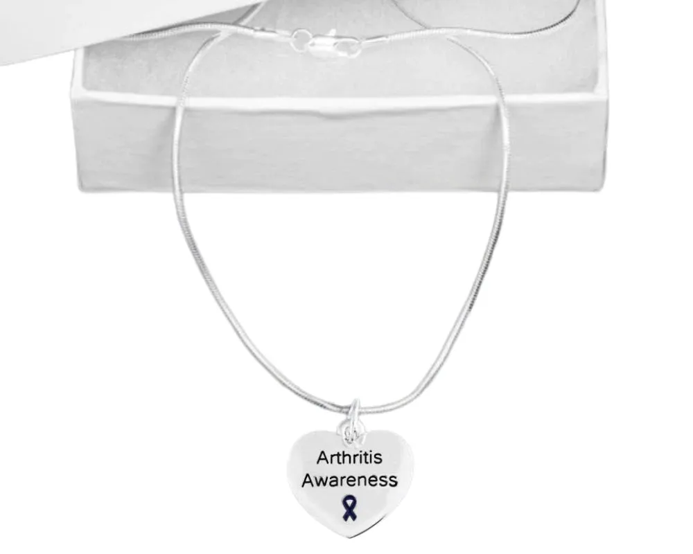 Arthritis Awareness Heart Necklaces