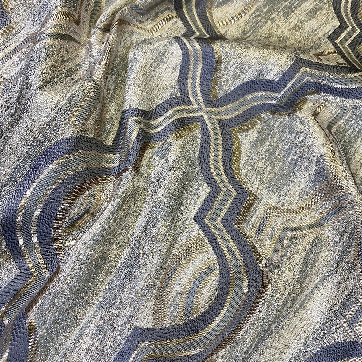Bentley Jacquard Wholesale Fabric in Silver