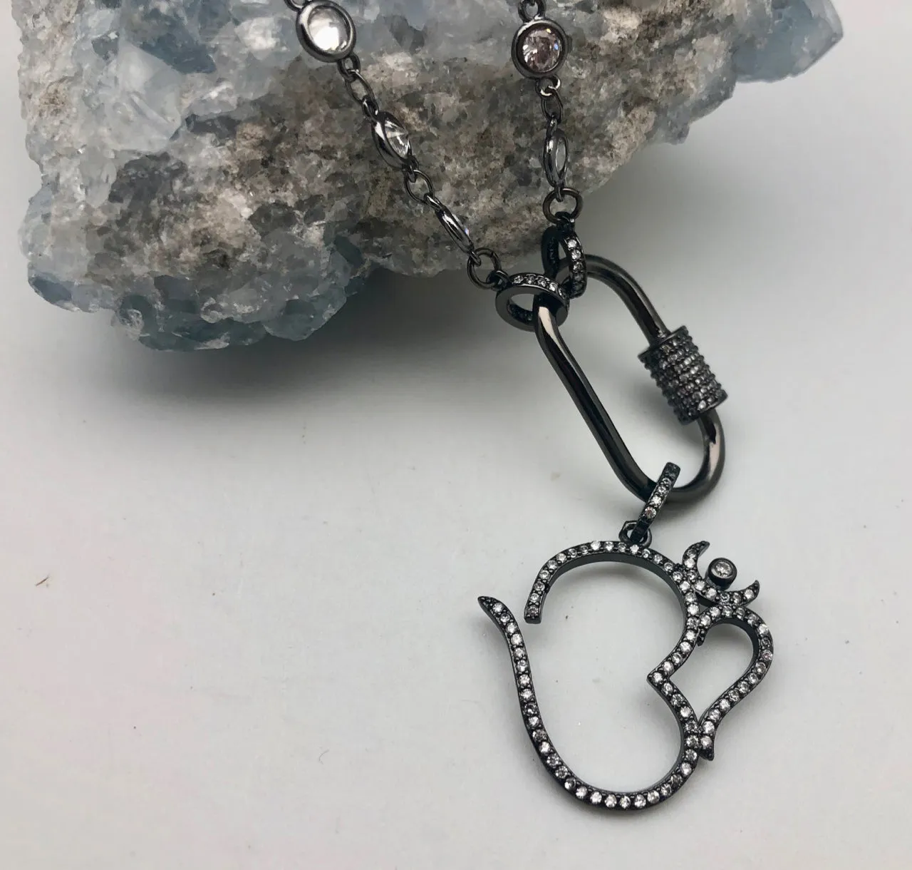 Bhakti Panda Celebrate Joy Om Carabiner Necklace