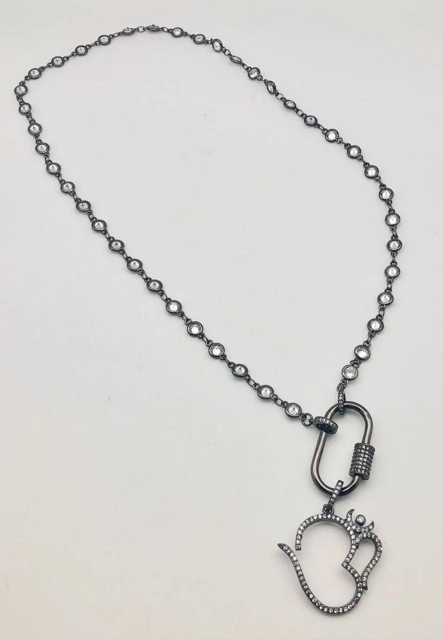 Bhakti Panda Celebrate Joy Om Carabiner Necklace