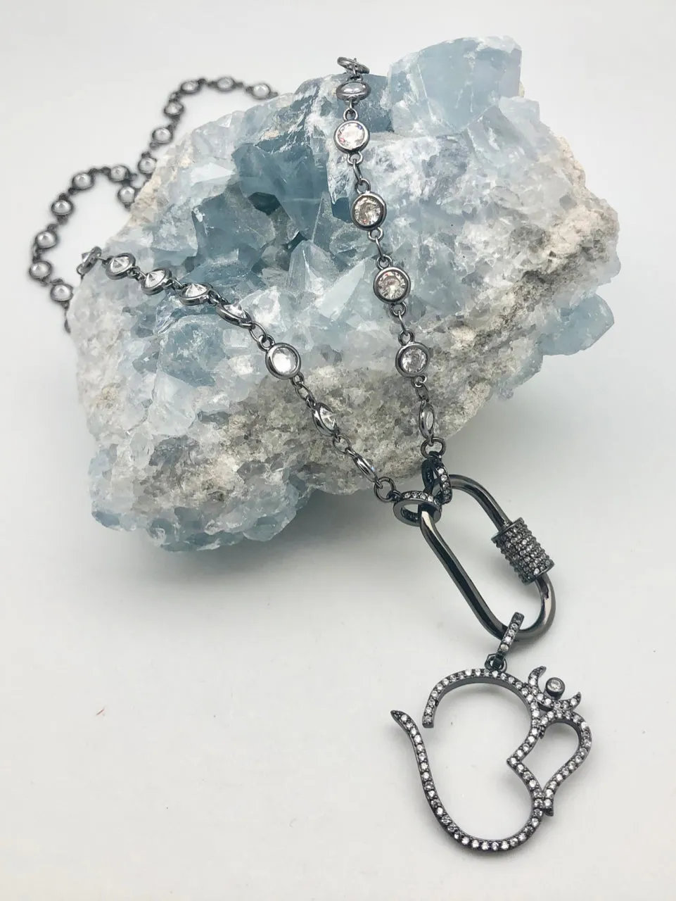 Bhakti Panda Celebrate Joy Om Carabiner Necklace