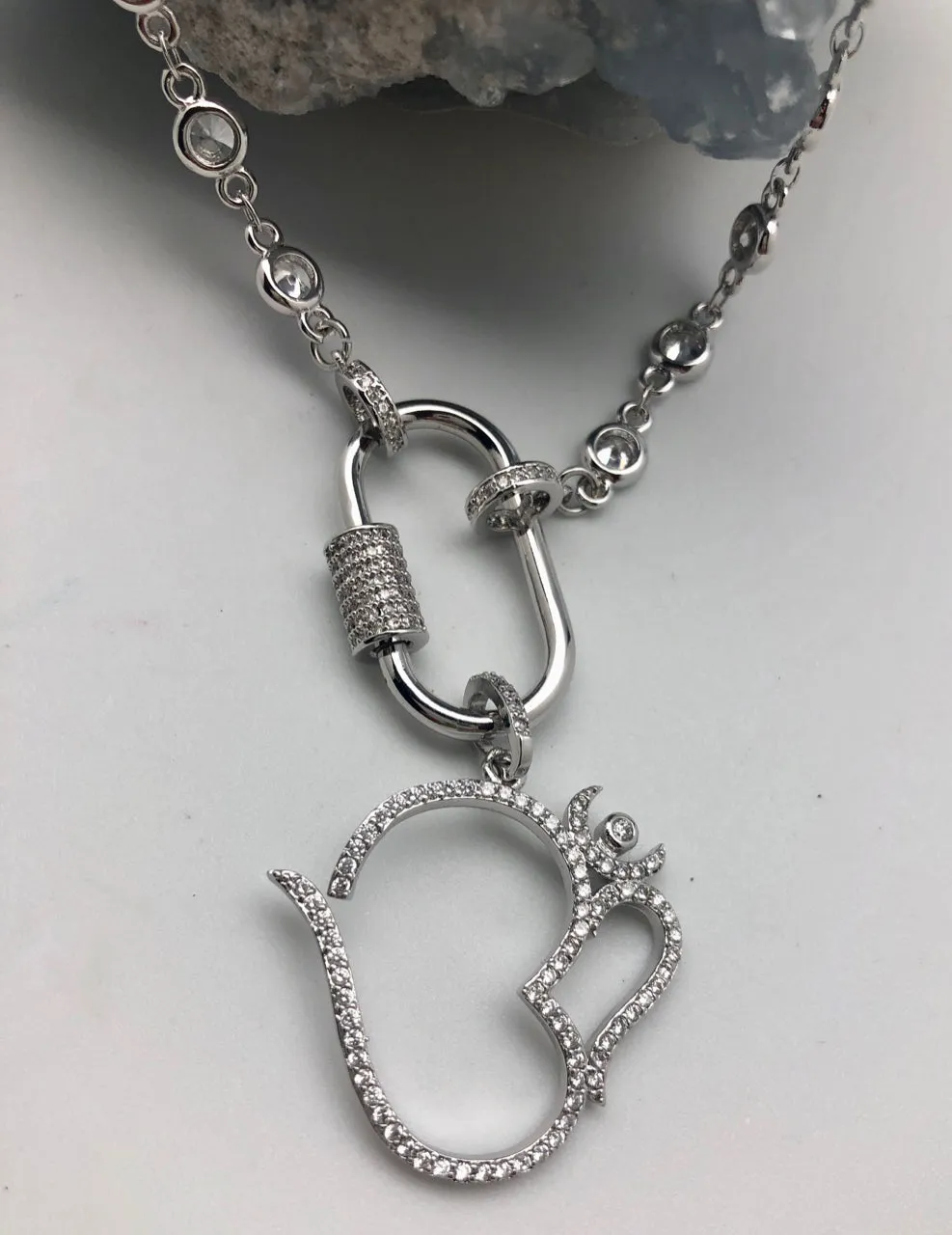 Bhakti Panda Celebrate Joy Om Carabiner Necklace