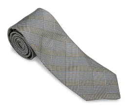 Black/Royal Glen Plaid Necktie - F470