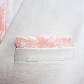 Boy's Pocket Square / Peach Toile