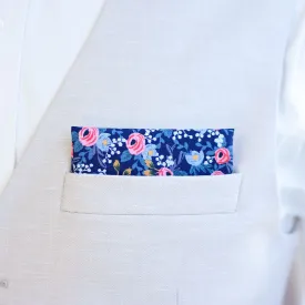 Boy's Pocket Square / Rosa In Navy