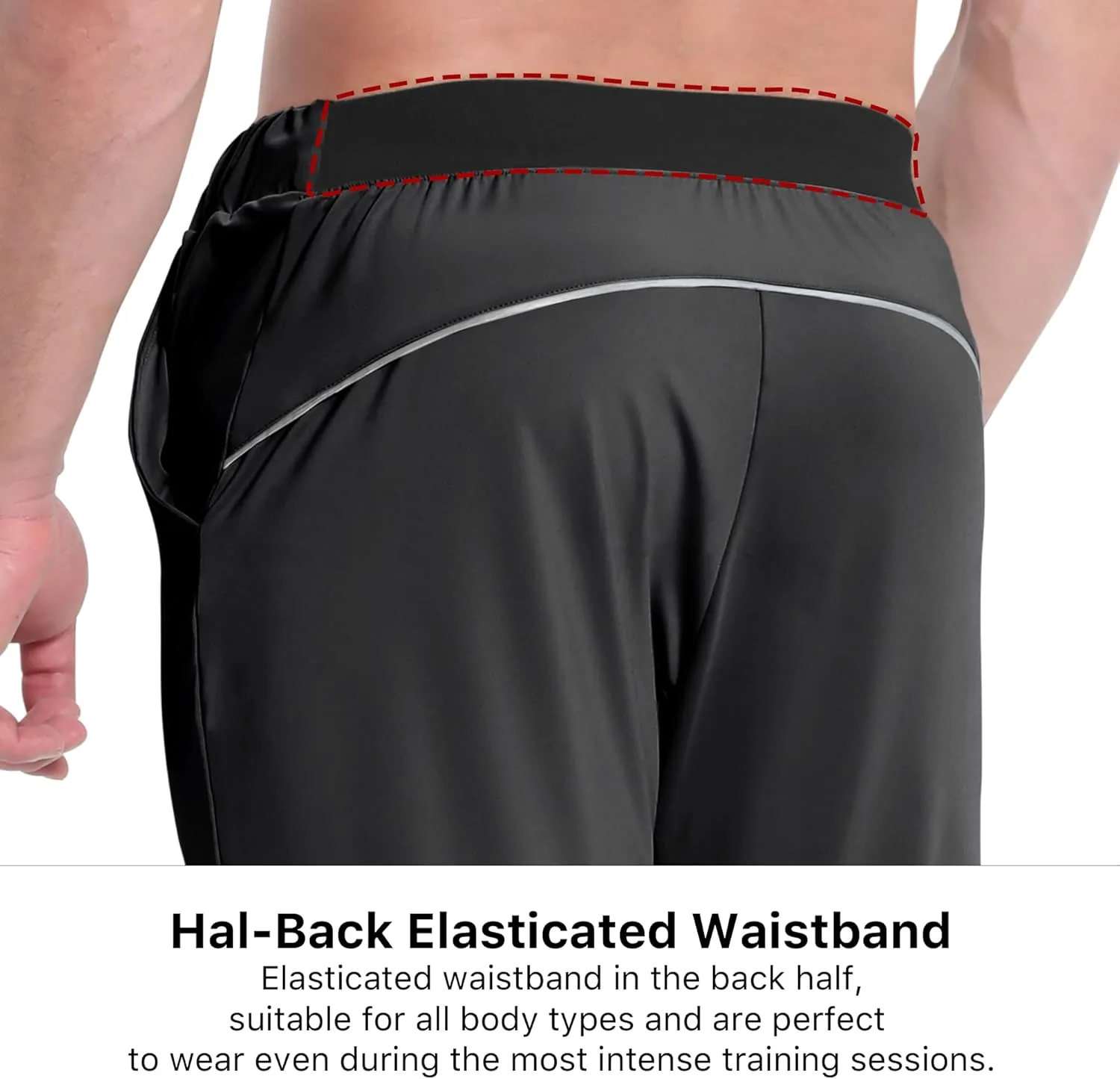 BROKIG Mens Hidzip Gym Joggers Pants Lightweight Tapered Athletic Workout Sweatpants Men with Zipper Pocket Jogging Sport