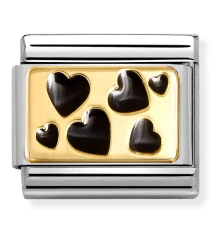 Classic Black Heart Plaque Link