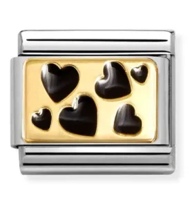 Classic Black Heart Plaque Link