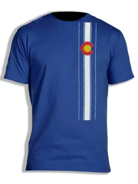 Colorado Flag Vertical Stripe Myxed Up T-Shirt