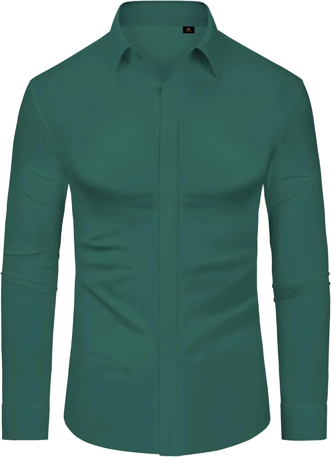 DEMEANOR Stretch Mens Dress Shirts Long Sleeve Slim Fit Dress Shirts for Men Button Down Dress Shirts Wrinkle Free