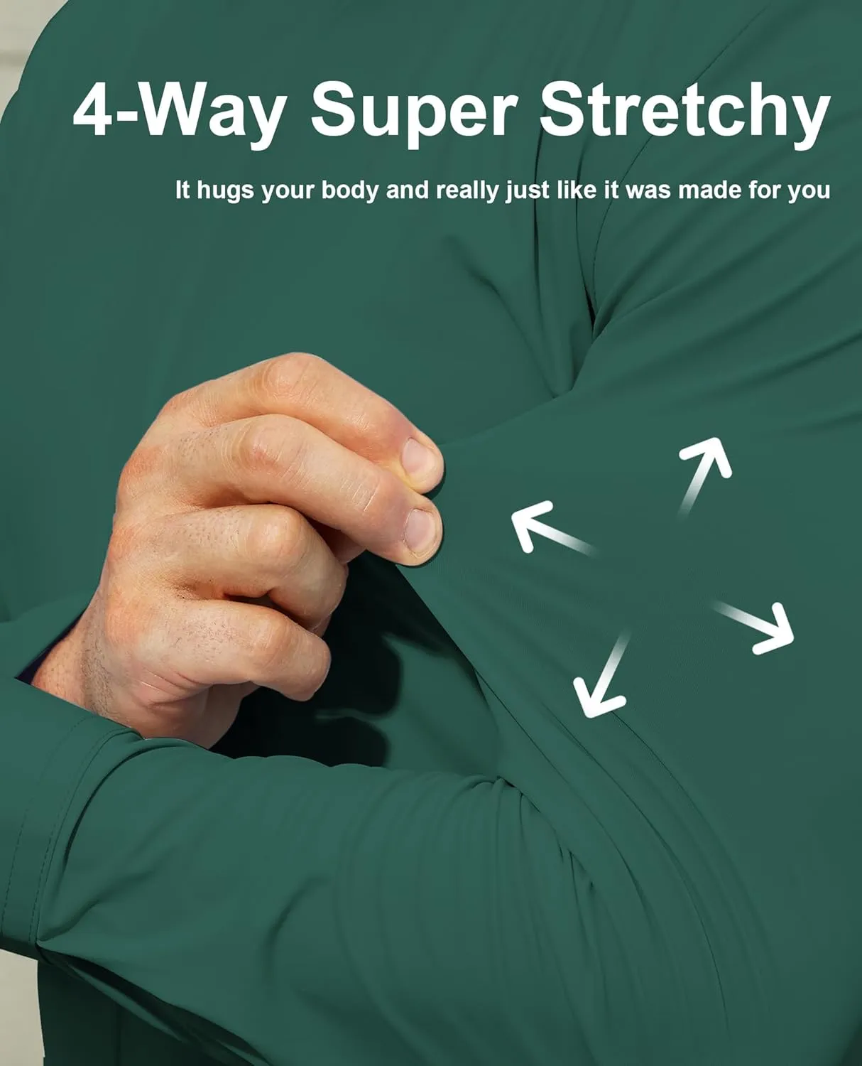 DEMEANOR Stretch Mens Dress Shirts Long Sleeve Slim Fit Dress Shirts for Men Button Down Dress Shirts Wrinkle Free