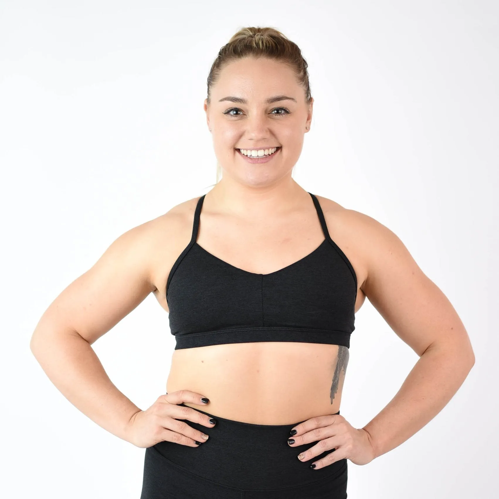 FLEO Reinette Sports Bra - Heather Black