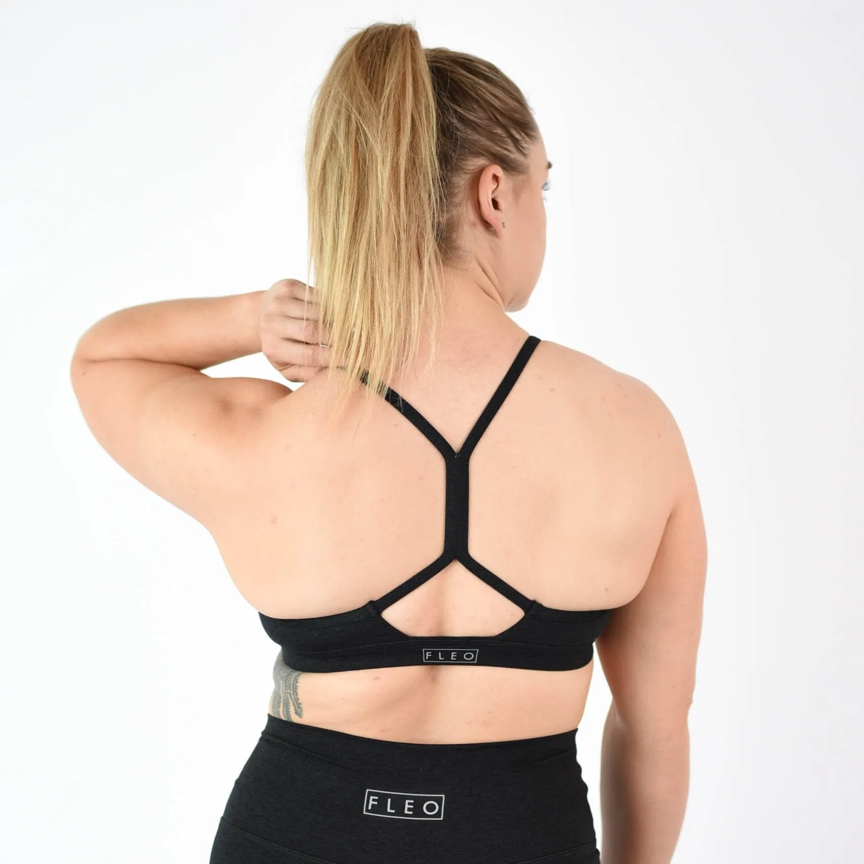 FLEO Reinette Sports Bra - Heather Black