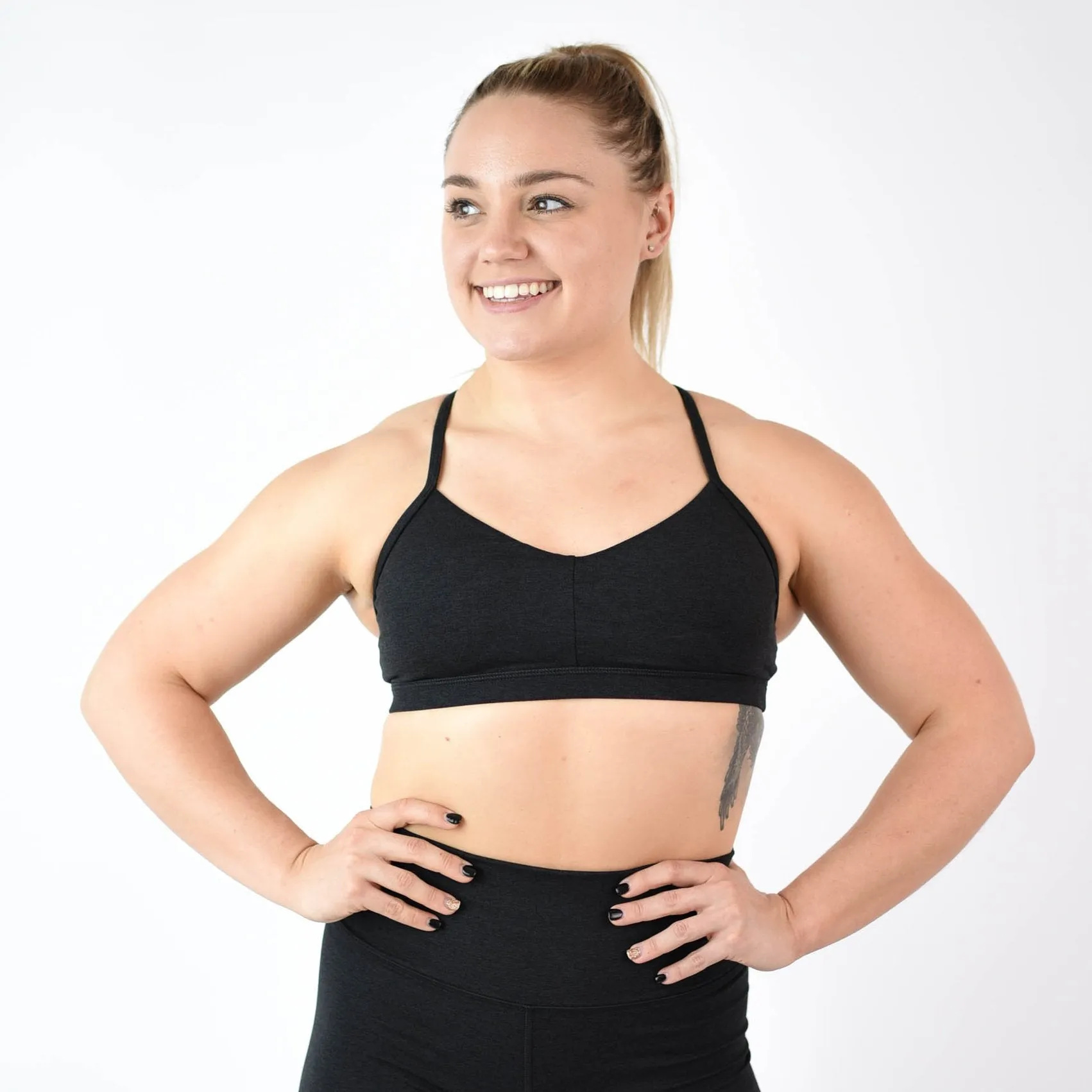 FLEO Reinette Sports Bra - Heather Black