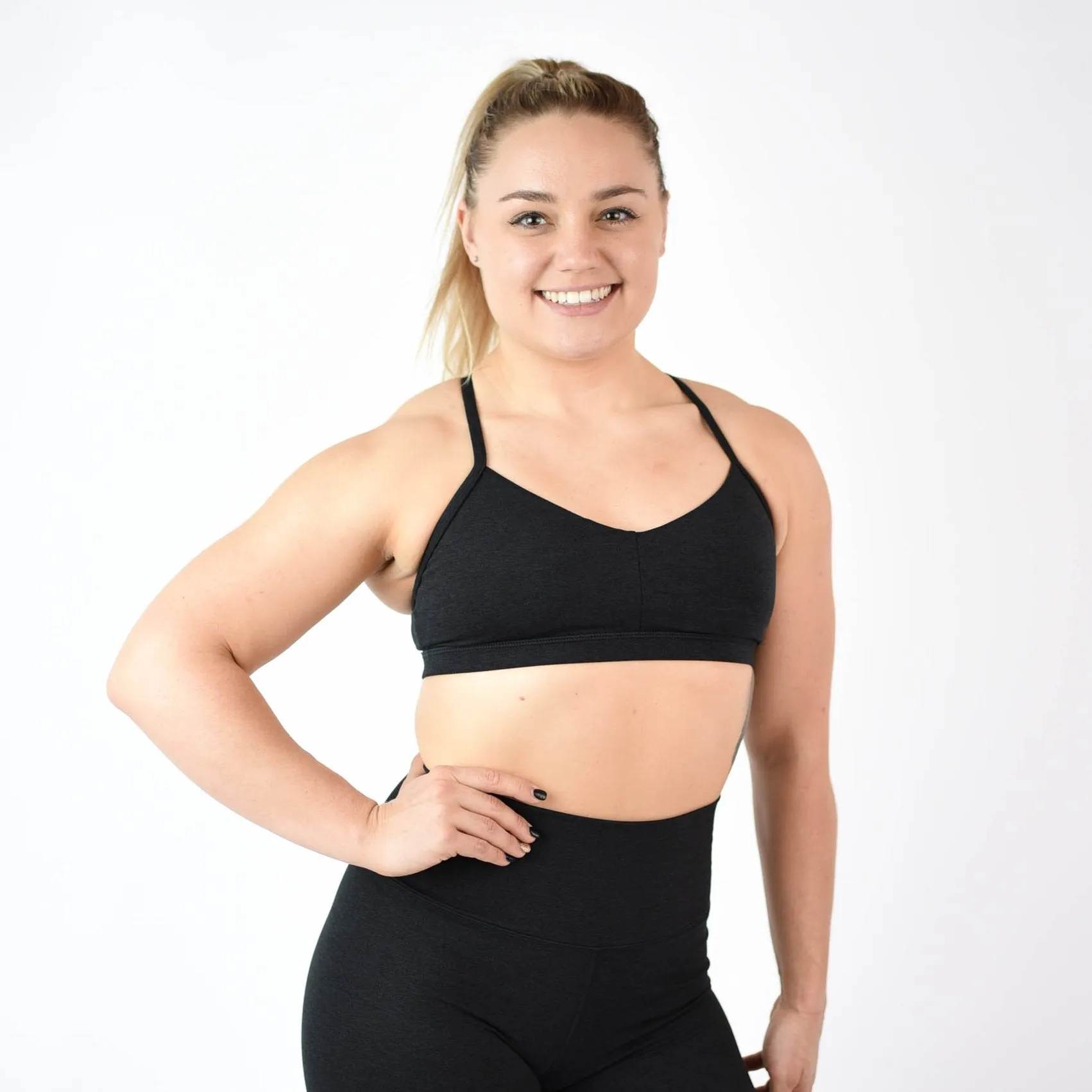 FLEO Reinette Sports Bra - Heather Black