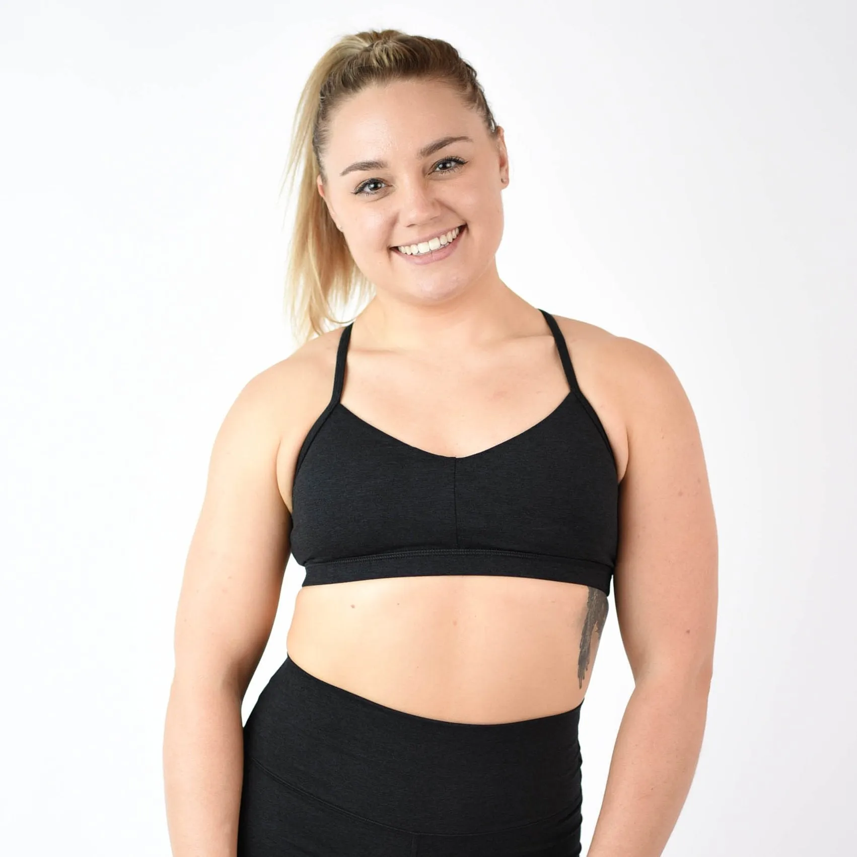 FLEO Reinette Sports Bra - Heather Black
