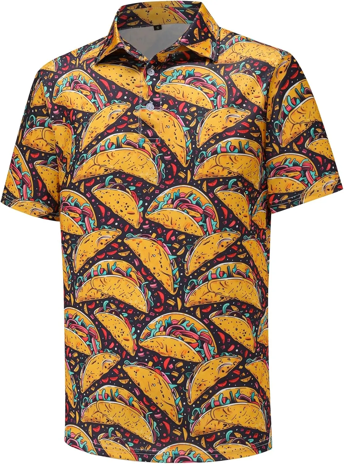 Funny Men's Golf Polo Shirts Mens Novelty Short Sleeve Polo Shirts Moisture Wicking Quick Dry Golf Shirts