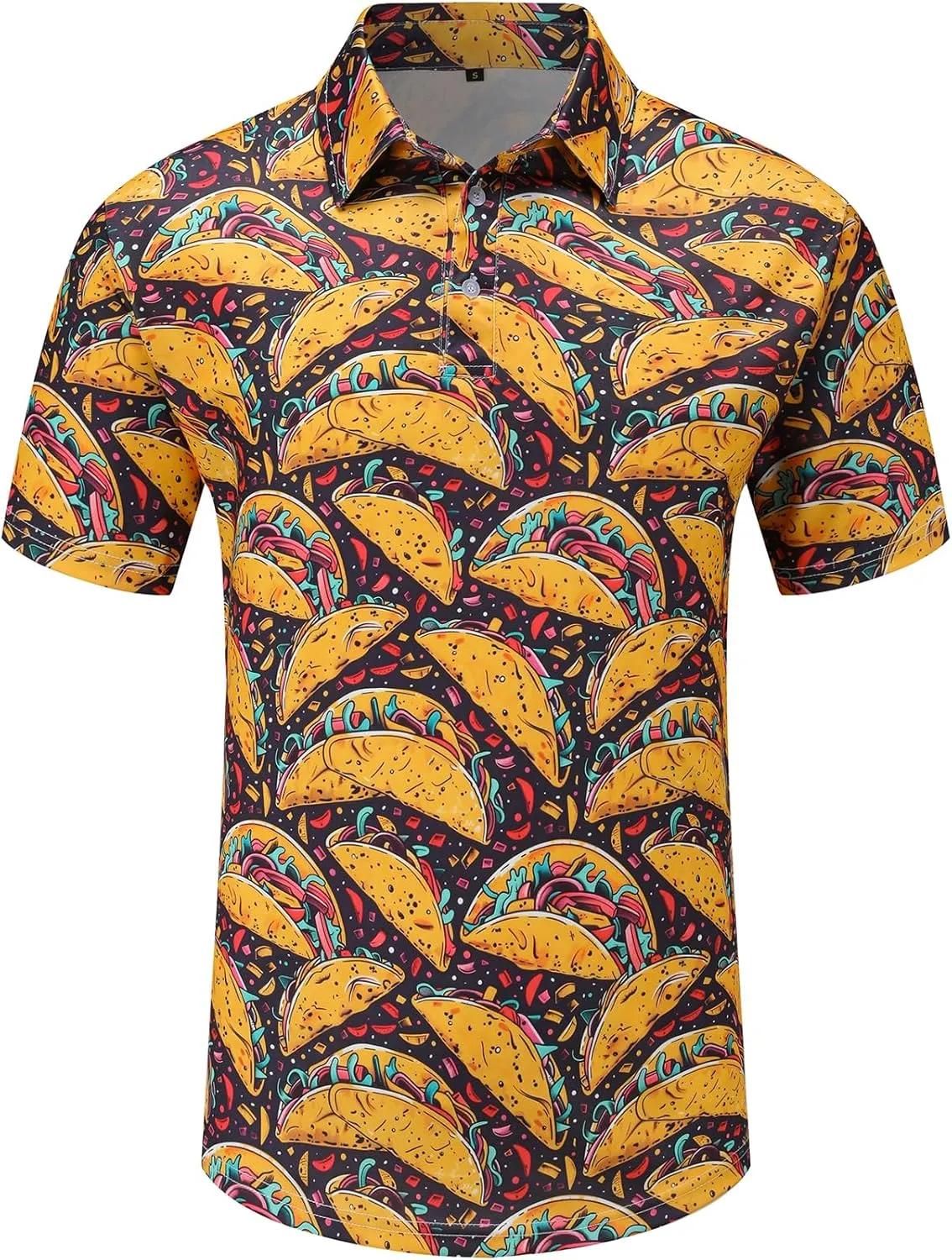 Funny Men's Golf Polo Shirts Mens Novelty Short Sleeve Polo Shirts Moisture Wicking Quick Dry Golf Shirts