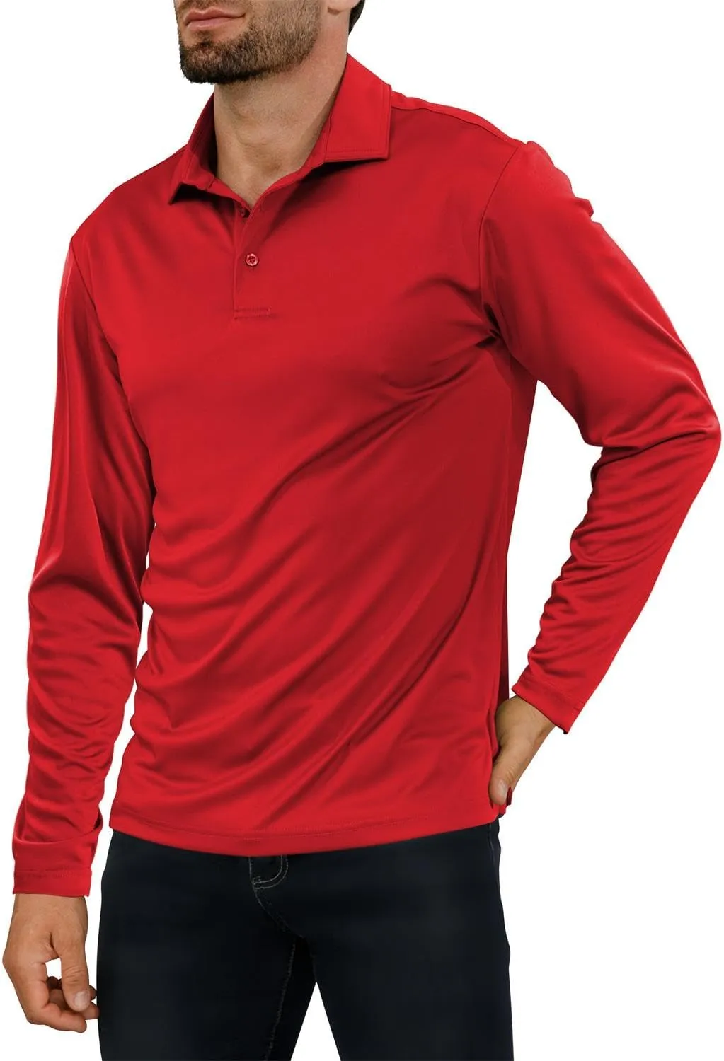 Golf Shirts for Men - Short Sleeve Performance Solid Moisture Wicking Polo Shirt