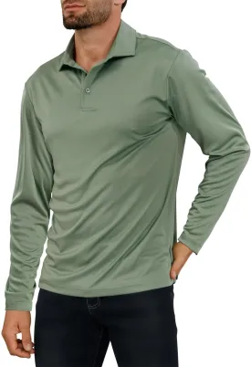 Golf Shirts for Men - Short Sleeve Performance Solid Moisture Wicking Polo Shirt