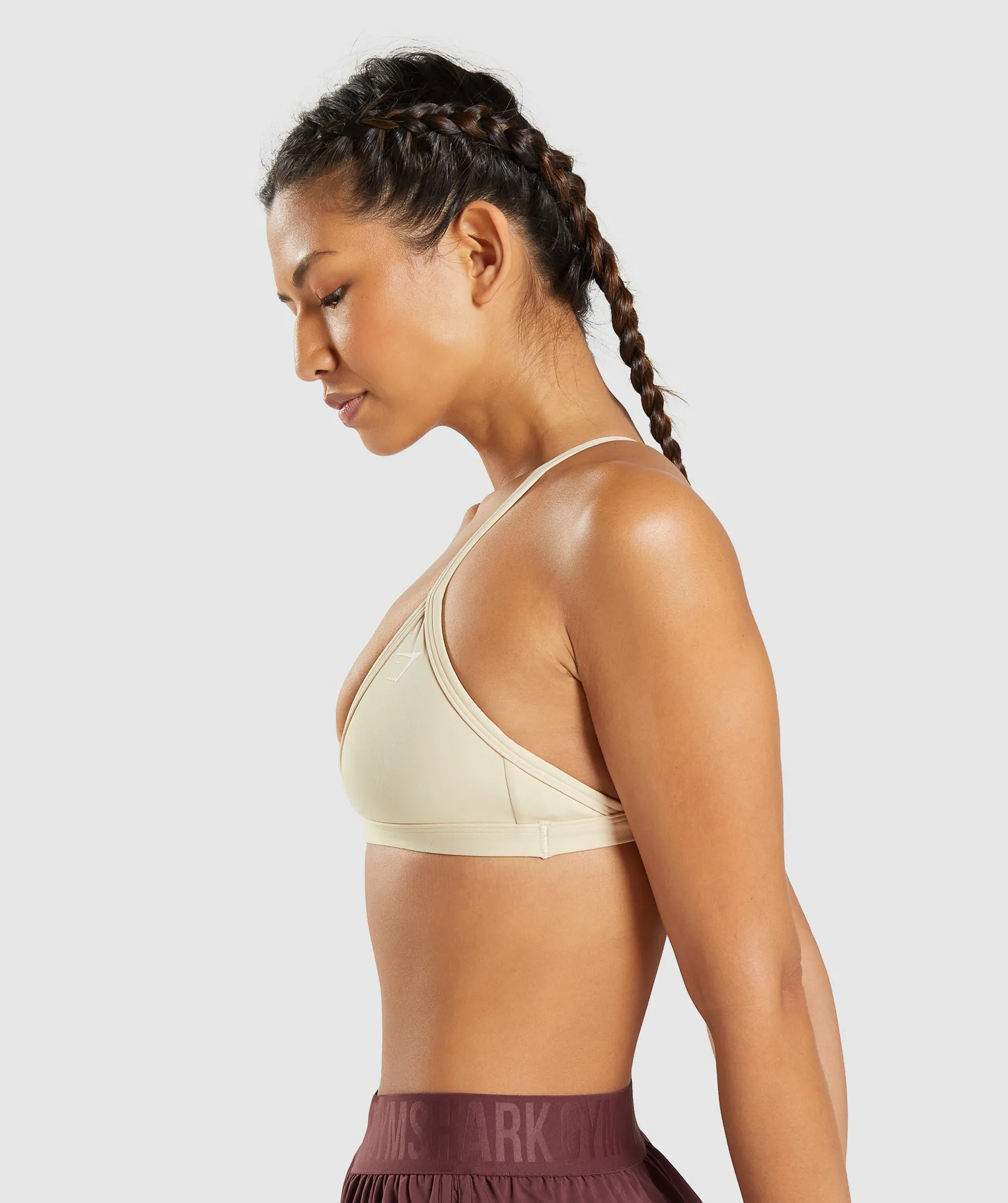Gymshark Minimal Sports Bra - Vanilla Brown