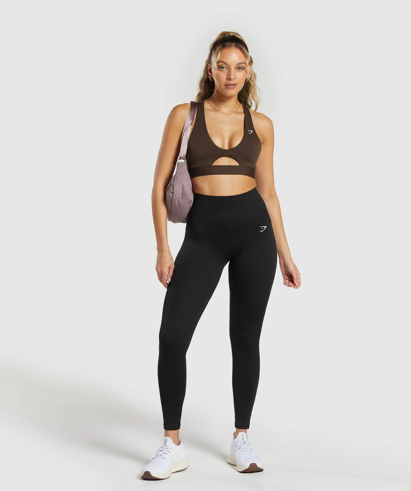 Gymshark Peek A Boo Sports Bra - Archive Brown