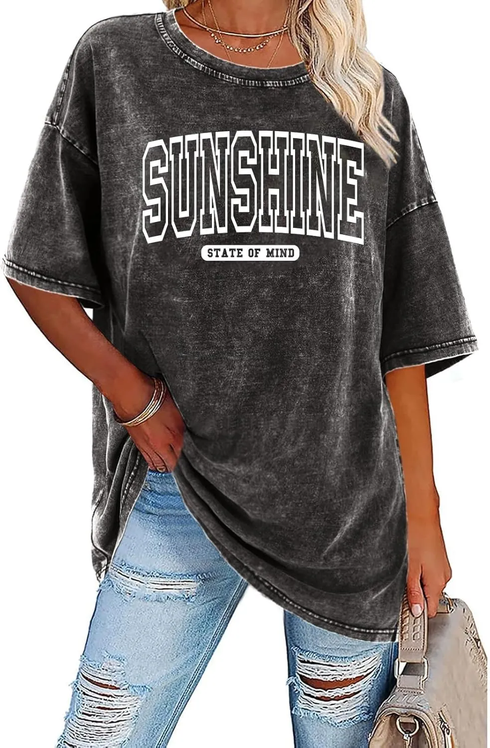 Hawaiian Shirts for Women Beach Shirts Hawaii Vacation T Shirts Summer Sunshine Oversized Graphic Tees