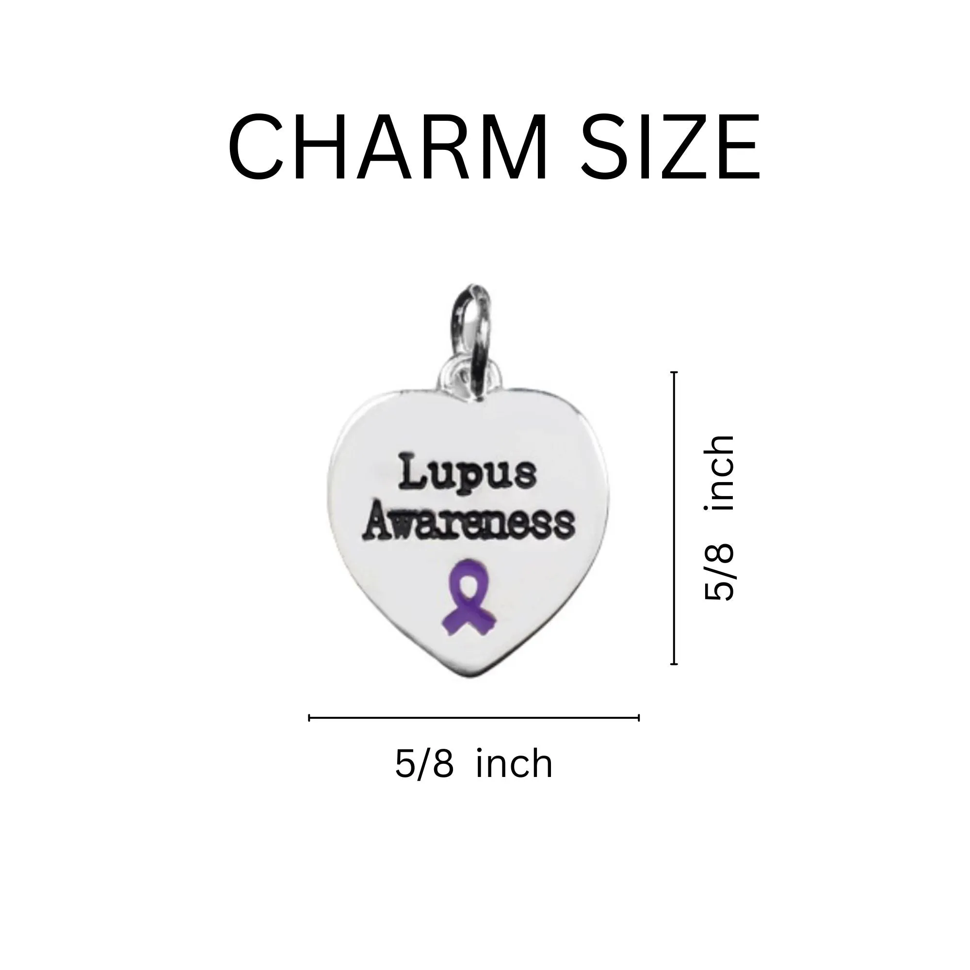 Heart Shaped Lupus Awareness Necklaces
