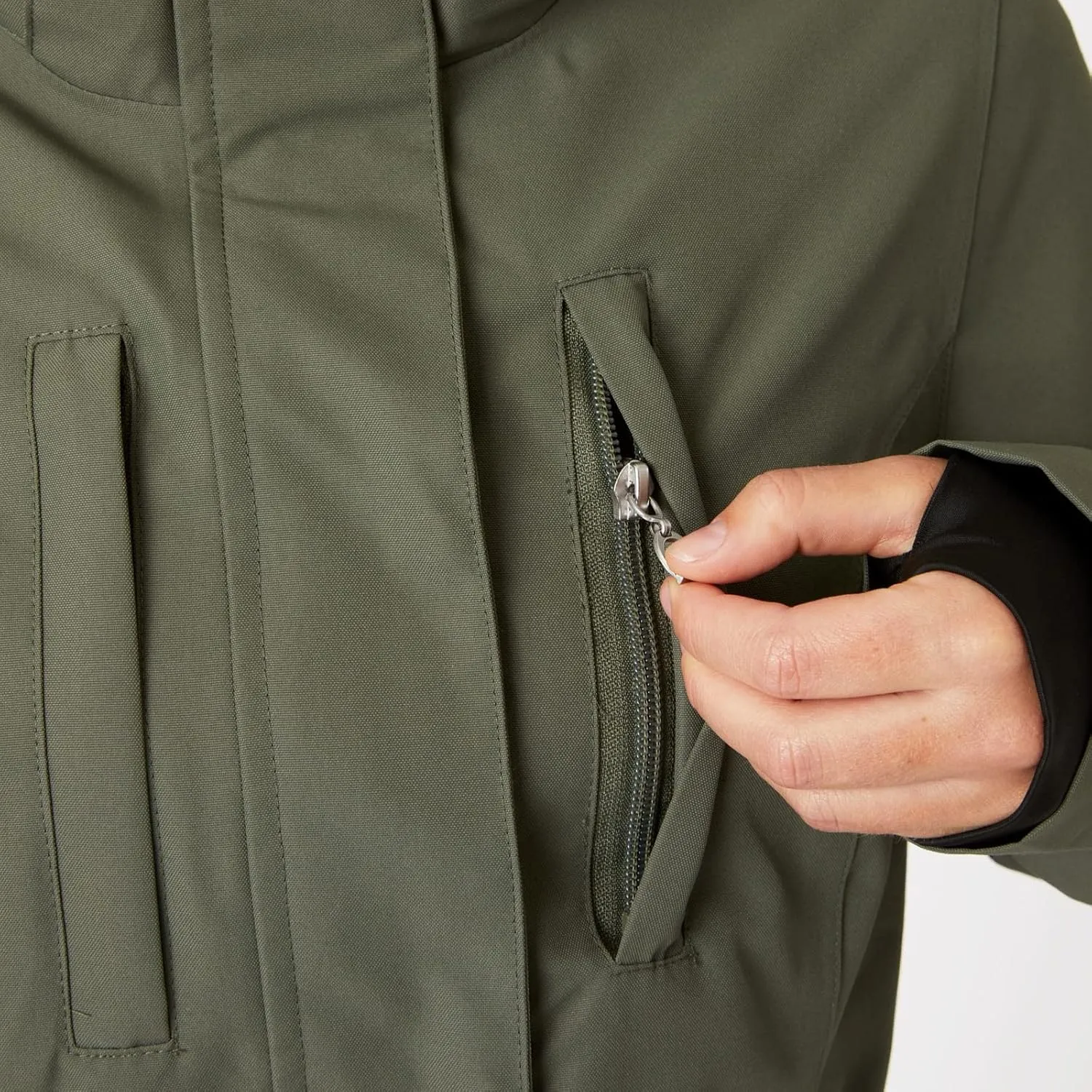 HORZE Women's Jadine Equestrian Waterproof Horse Riding Hooded Rain Jacket