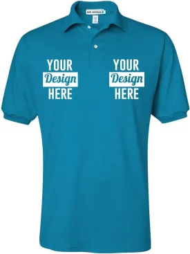 INK STITCH Men 437msr Custom Stitching Embroidery Logo Texts SpotShield Polo Shirts