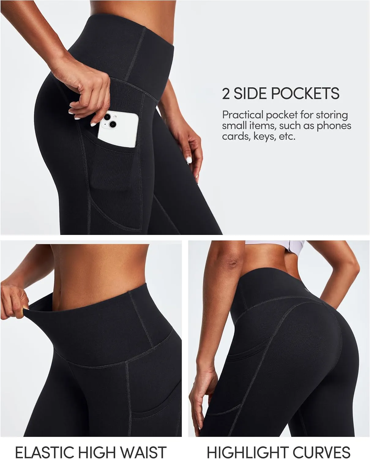 IUGA Fleece Lined Leggings Women Thermal Leggings for Women Winter Warm Tights High Waisted Hiking Yoga Pants with Pockets