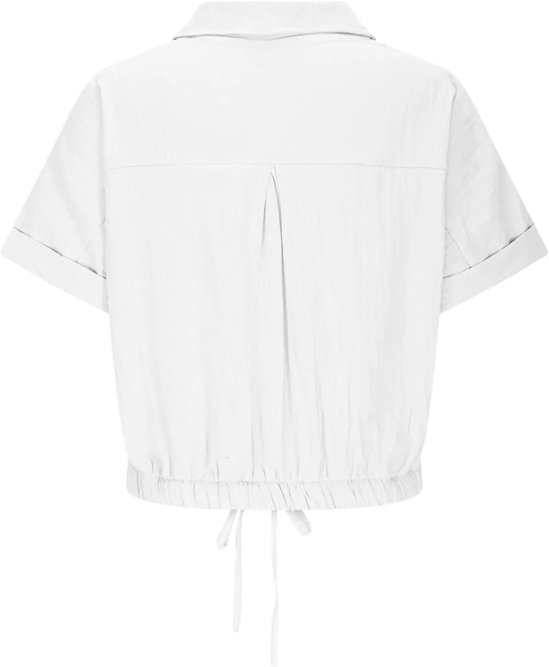 Linen Shirts for Women Casual Sexy Crop Tops Short Sleeve Button Down Blouses V Neck Loose Fit Trendy Tees Shirt