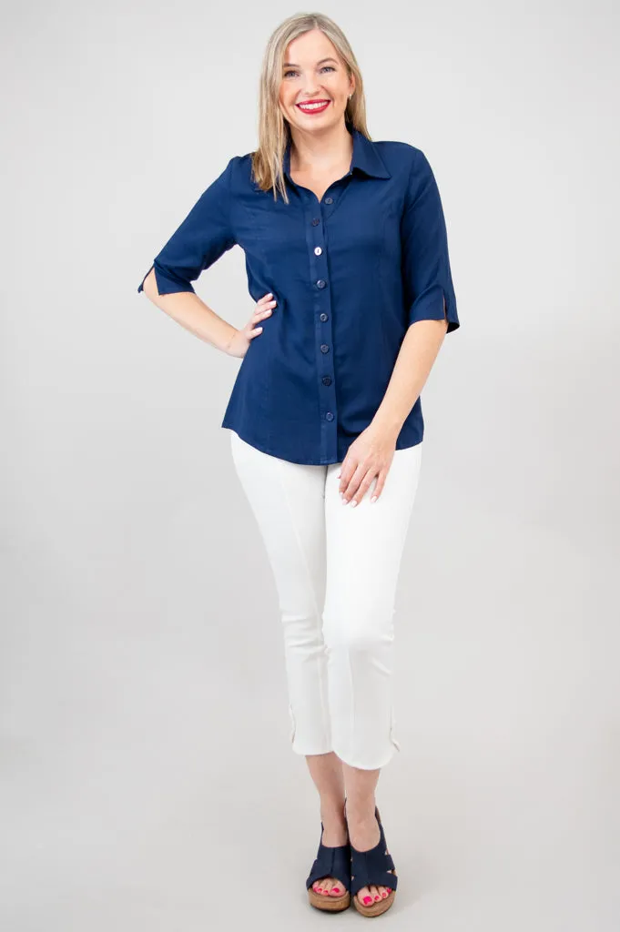 Lorine Blouse - Indigo
