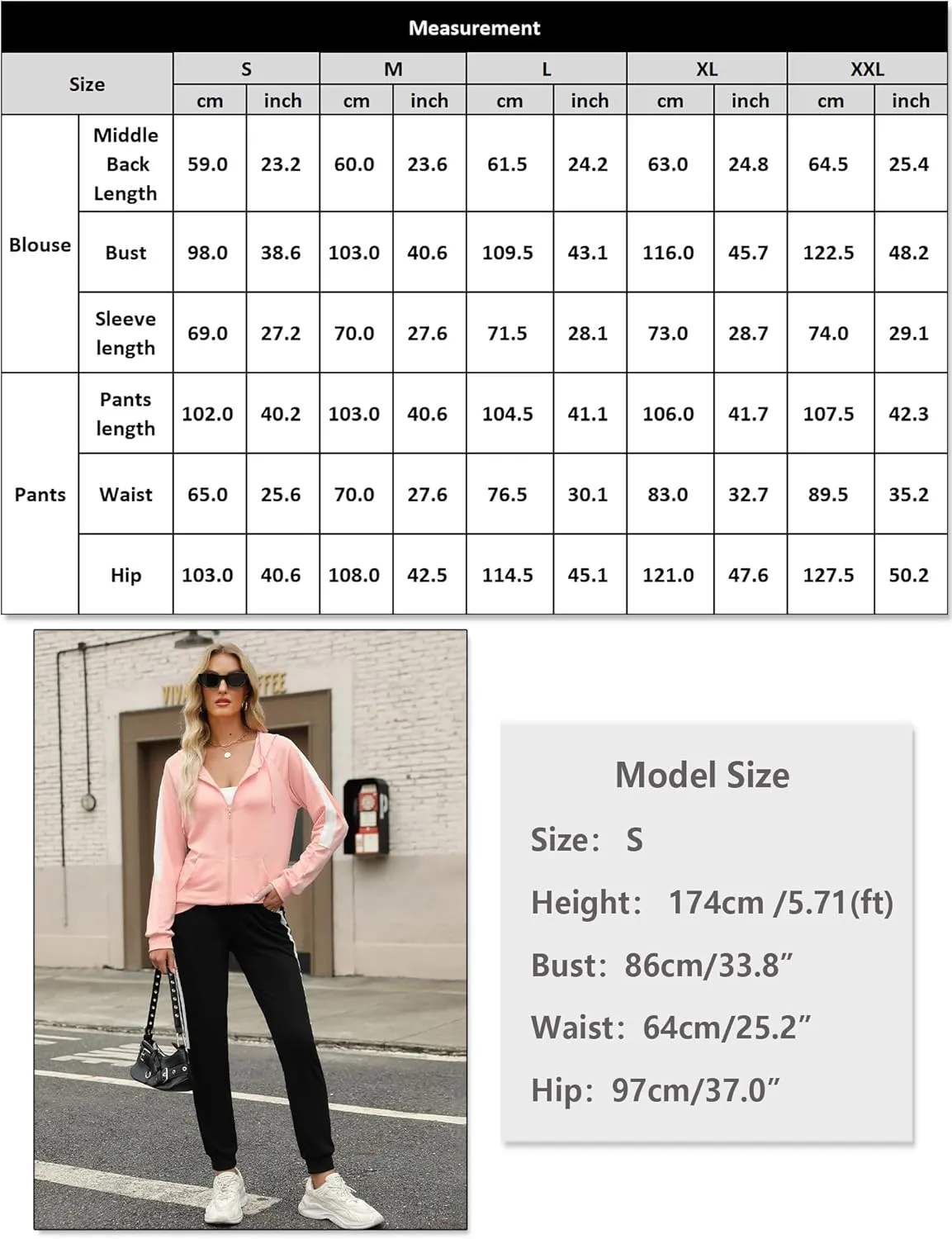 Marvmys 2 Piece Tracksuit for Women Set Zip Up Hoodies Sweatsuits Color Block Jogging Suit with Pockets