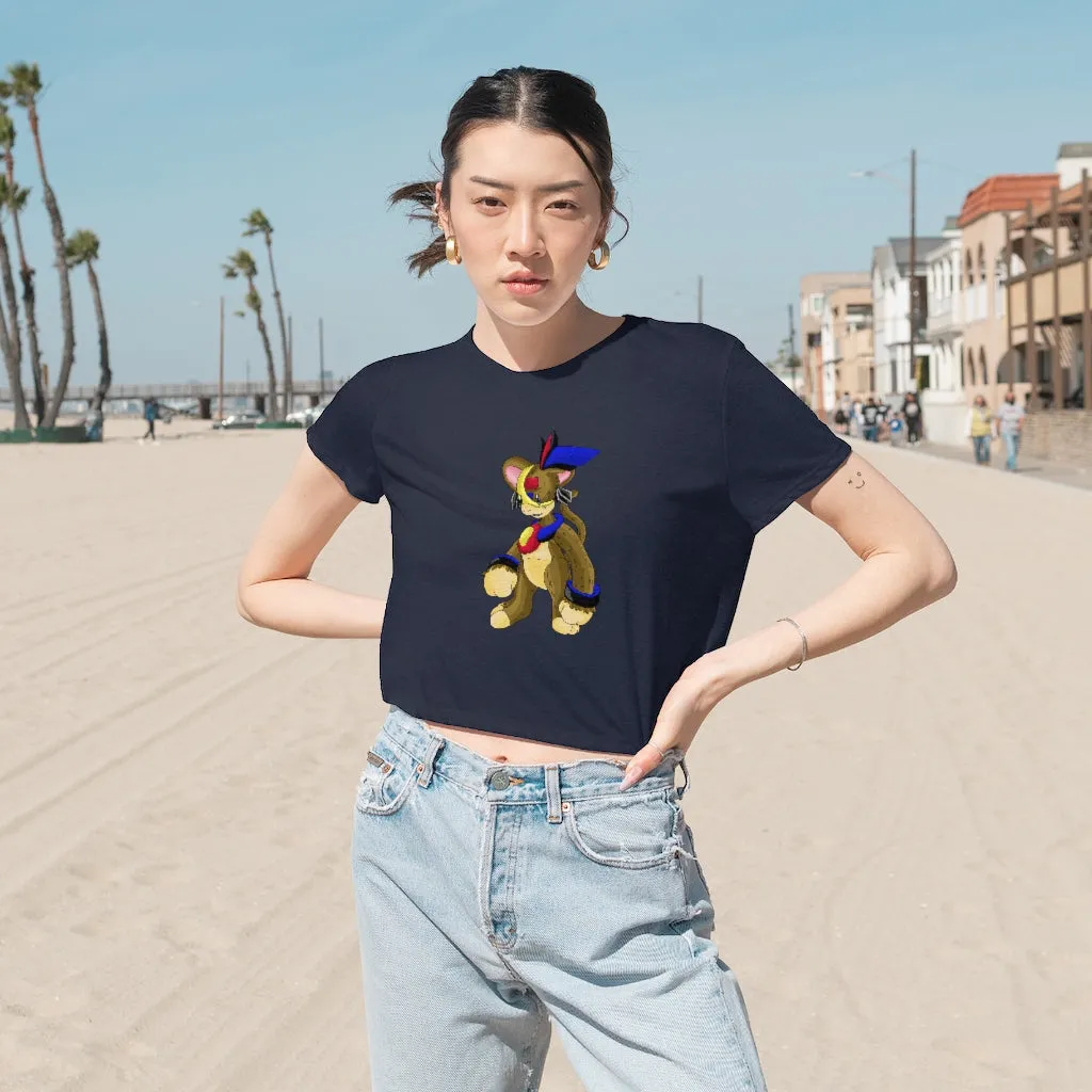 Moongenki Women's Flowy Cropped Tee