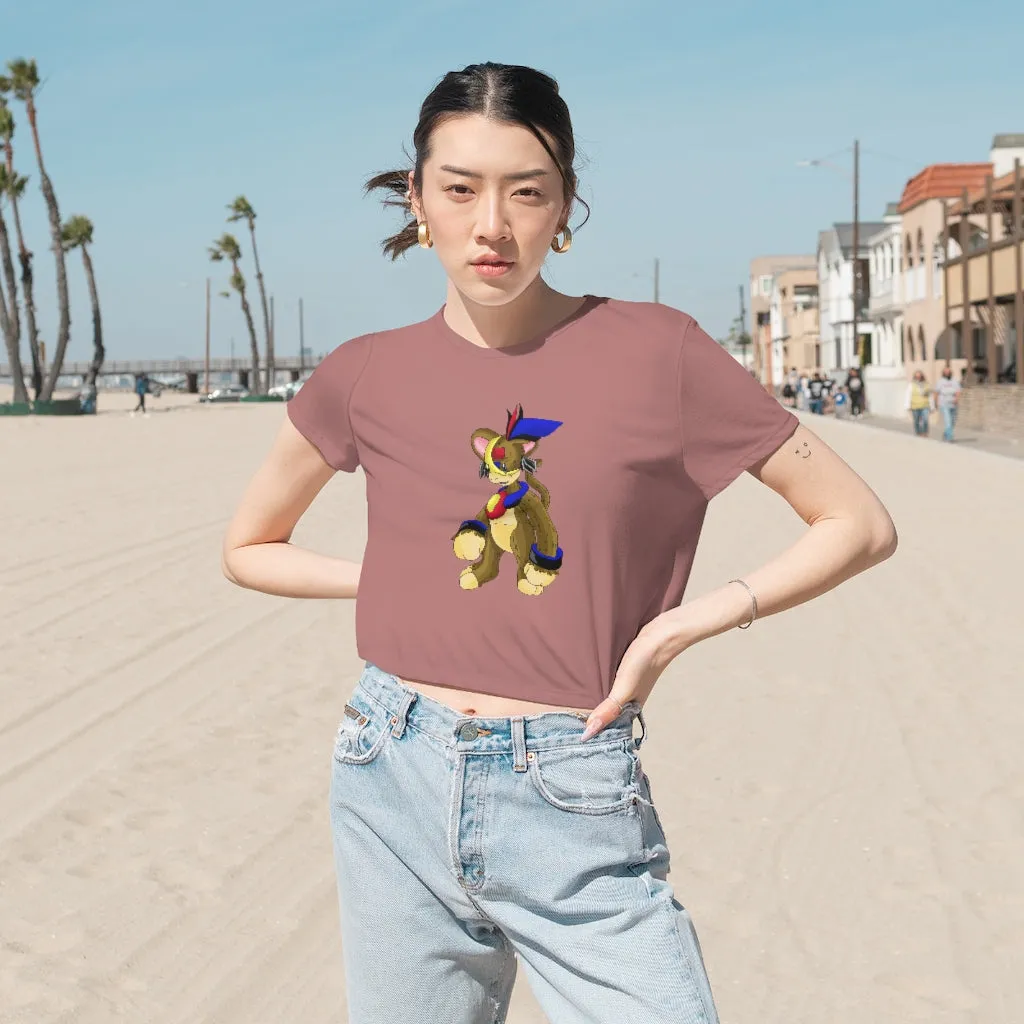 Moongenki Women's Flowy Cropped Tee