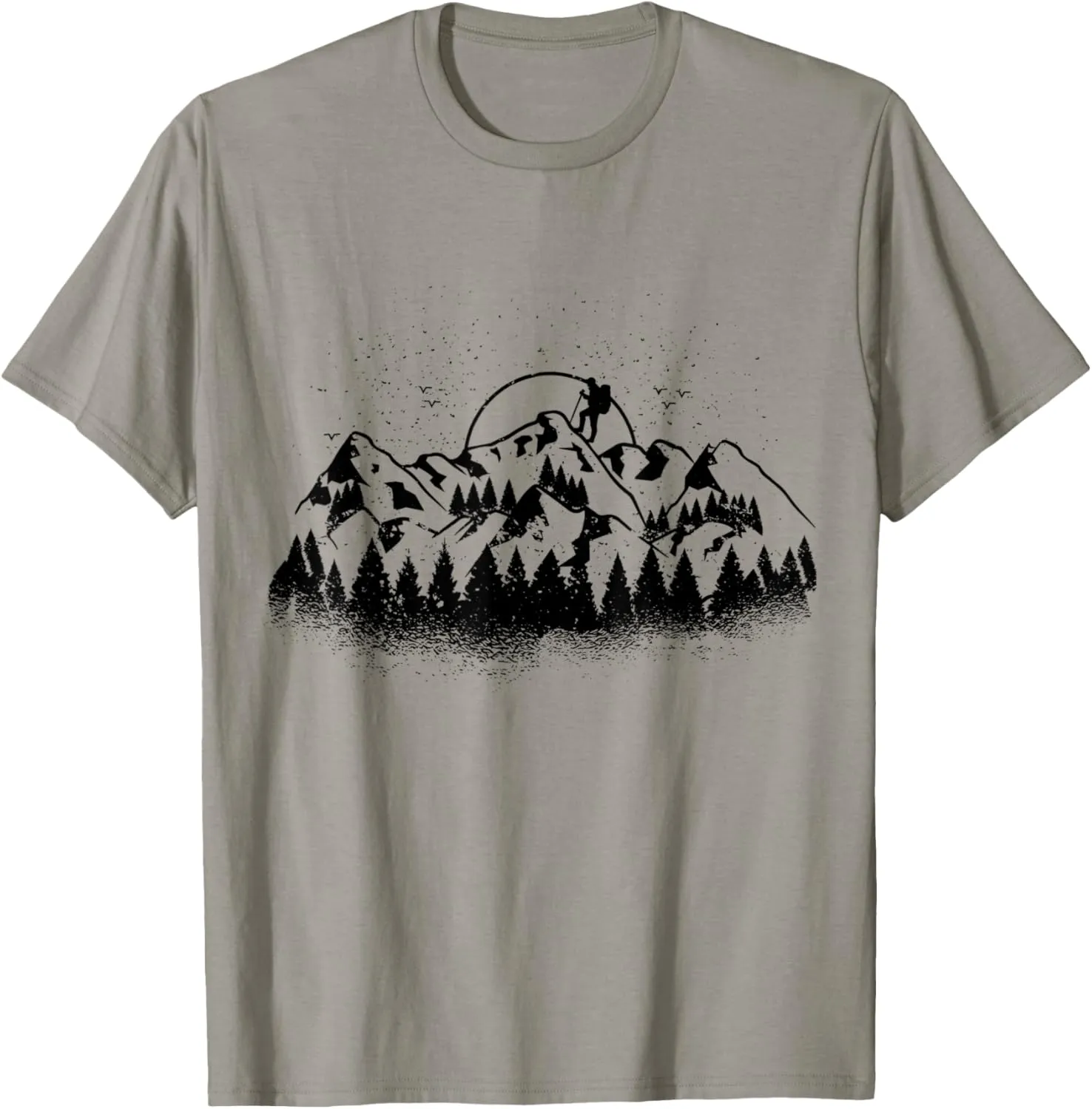 Mountain landscape hiking mountains hikers climbers T-Shirt